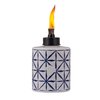 Tiki Blue/White Glass 7 in. Tabletop Torch 1 pc 1120101